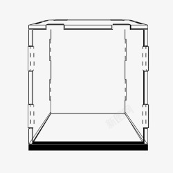 透明亚克力盒子亚克力立方体展示件对象图标高清图片
