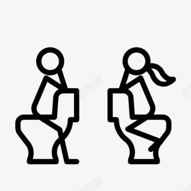 耳罩男女通用厕所谈话男女通用摊位图标图标
