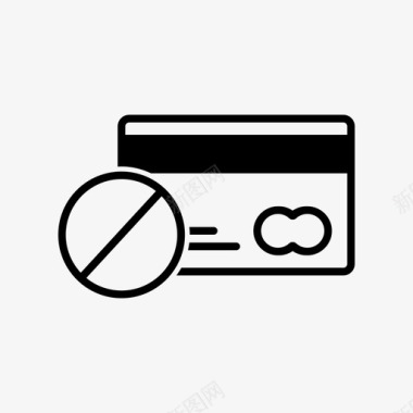 禁止使用信用卡请付款不接受图标图标