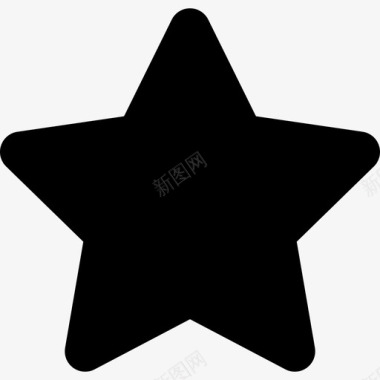 星黑色五角形形状宇宙图标图标