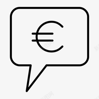 互联网金融标题欧元谈话震颤悸动图标图标