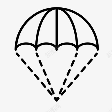 降落伞跳伞极限运动图标图标