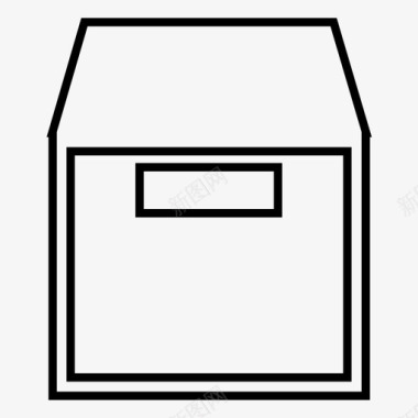 纸箱箱包装存放图标图标