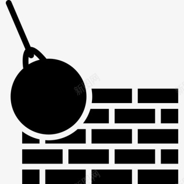 砖墙及拆球建筑建筑行业图标图标