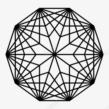 冰晶体十二面体3d3d图形图标图标