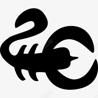 蝎子星座形状动物十二生肖图标图标