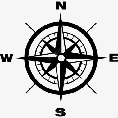 指南针指南针与地球基点方向工具和器具图标图标