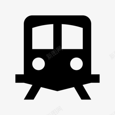 地铁复古分割线火车运输骑乘图标图标
