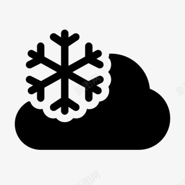 雪云白色风暴图标图标