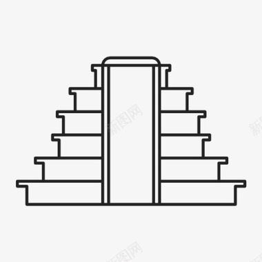 古代免扣特奥蒂瓦坎国家纪念碑墨西哥图标图标