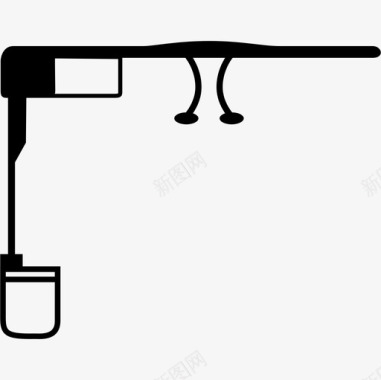 底部谷歌眼镜从底部看电脑谷歌眼镜图标图标
