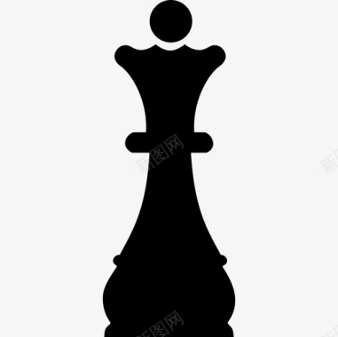 皇后象棋棋子黑色的形状形状宇宙图标图标