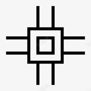 草矢量处理器技术脉冲图标图标