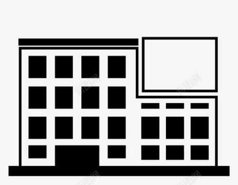 工厂工人矢量建筑办公工业建筑图标图标