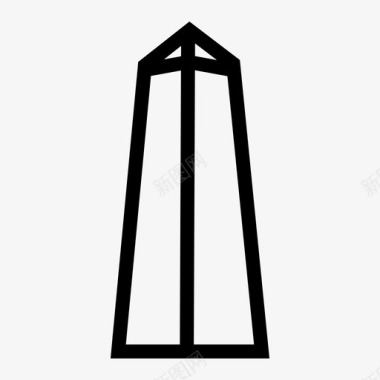 华盛顿纪念碑柱子方尖碑图标图标
