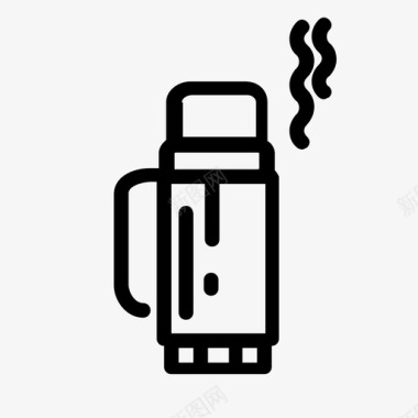 保温瓶暖瓶茶图标图标