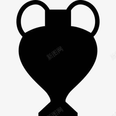 奖杯罐黑色轮廓形状形状trohies图标图标