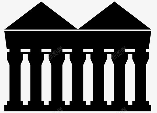 帕台农神庙展品柱子图标图标