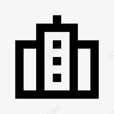 天然树脂材料建筑悸动摩天大楼图标图标