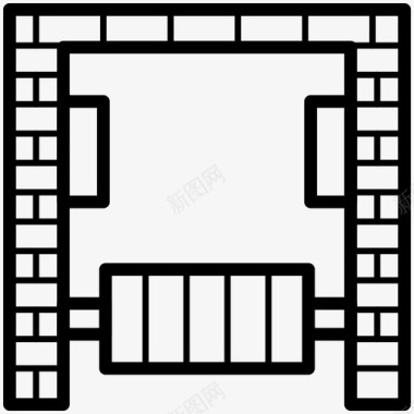 矢量鸵鸟插图练习者自然公园图标图标