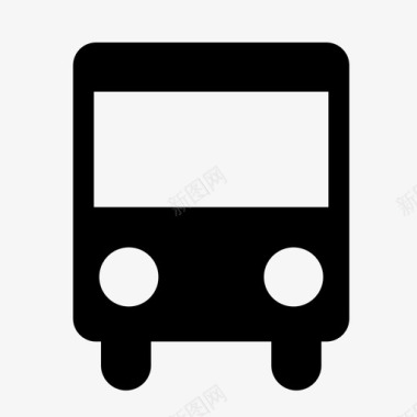 公共交通标识公共汽车学校路线图标图标