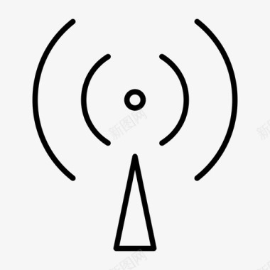 信号接收机信号强发射器接收器图标图标