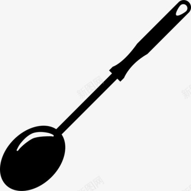 厨房工具和用具用的细长勺子图标图标