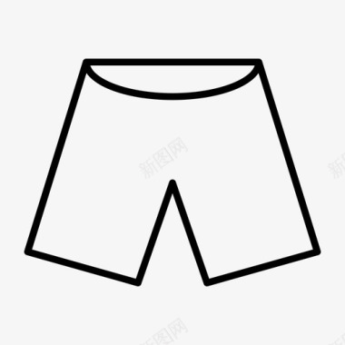 短裤服装品牌图标图标