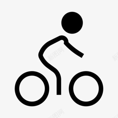 运动人自行车两轮车运动人图标图标