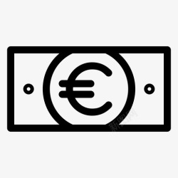 通用货币欧元支付投资图标高清图片