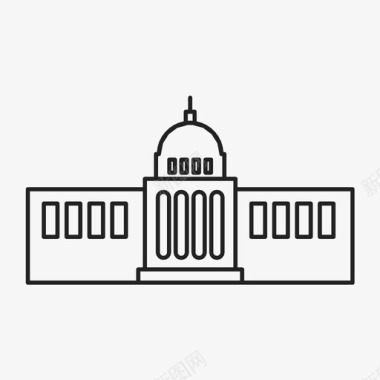 国会大厦美国总统图标图标