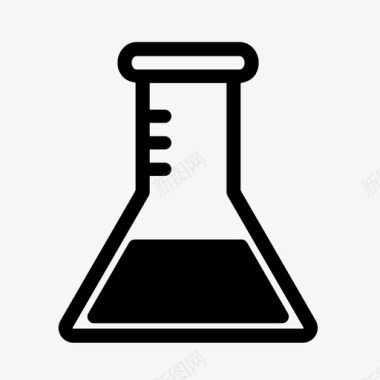 实验室观察erlenmeyer烧瓶科学混合图标图标