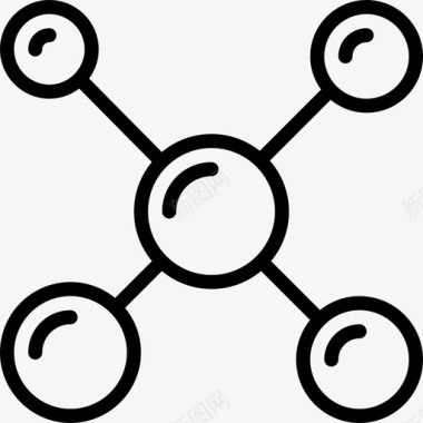 实验室观察分子科学研究图标图标