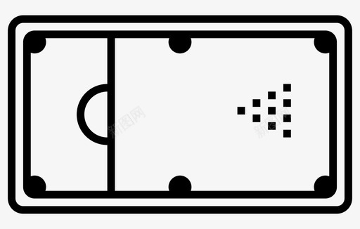 俯视白杨树台球桌台球俯视图标图标