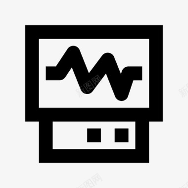 免抠机电素材心电图机电子和设备材料图标图标