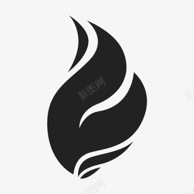 火焰图标火焰溪流标记图标图标