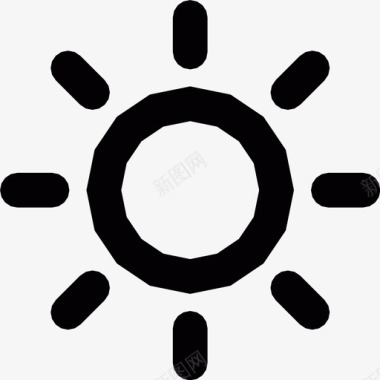天气下太阳天气预报修剪图标图标