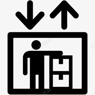 箱子服务电梯震颤悸动图标图标