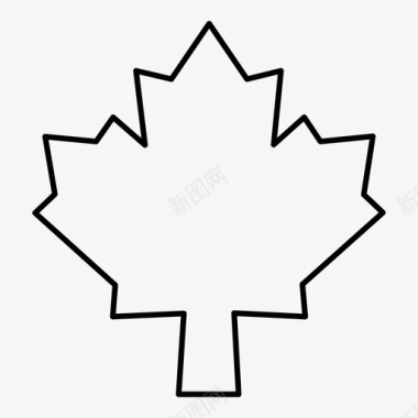 红色徽章枫叶加拿大旗帜图标图标