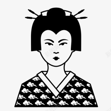 艺妓日本女士图标图标