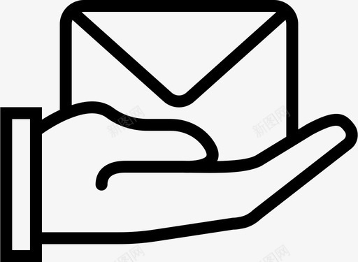 送货箱投递邮件快件带信件图标图标