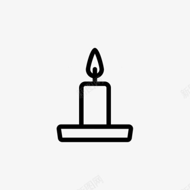 植树徽章蜡烛烛台蜡烛棒图标图标
