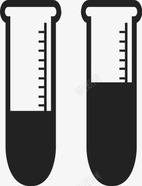 血液检验试管试管生病倾倒图标图标