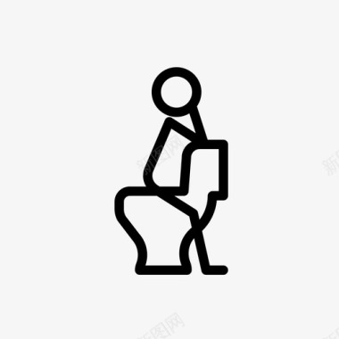 上班的男人厕所浴室设施图标图标