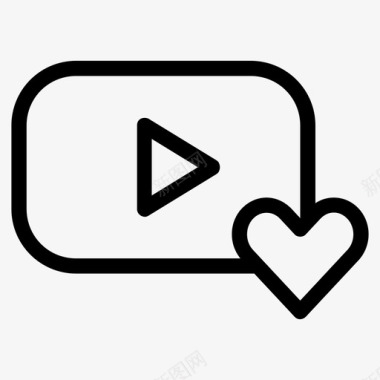 爱情心脏视频视频播放器悸动图标图标
