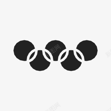 奥林匹克五环五彩竞赛图标图标