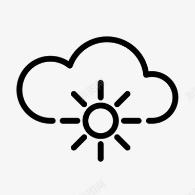 云彩阳光云彩天气预报图标图标