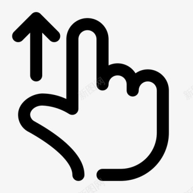 手势标志向上滑动触摸滚动图标图标