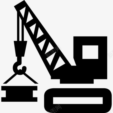 施工工具车用起重机吊运材料运输建筑贸易图标图标