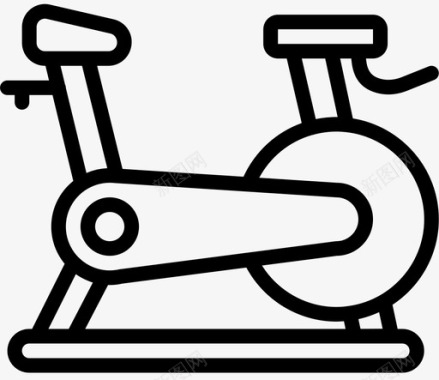 运动计步跑步减肥教练固定自行车重量教练机图标图标